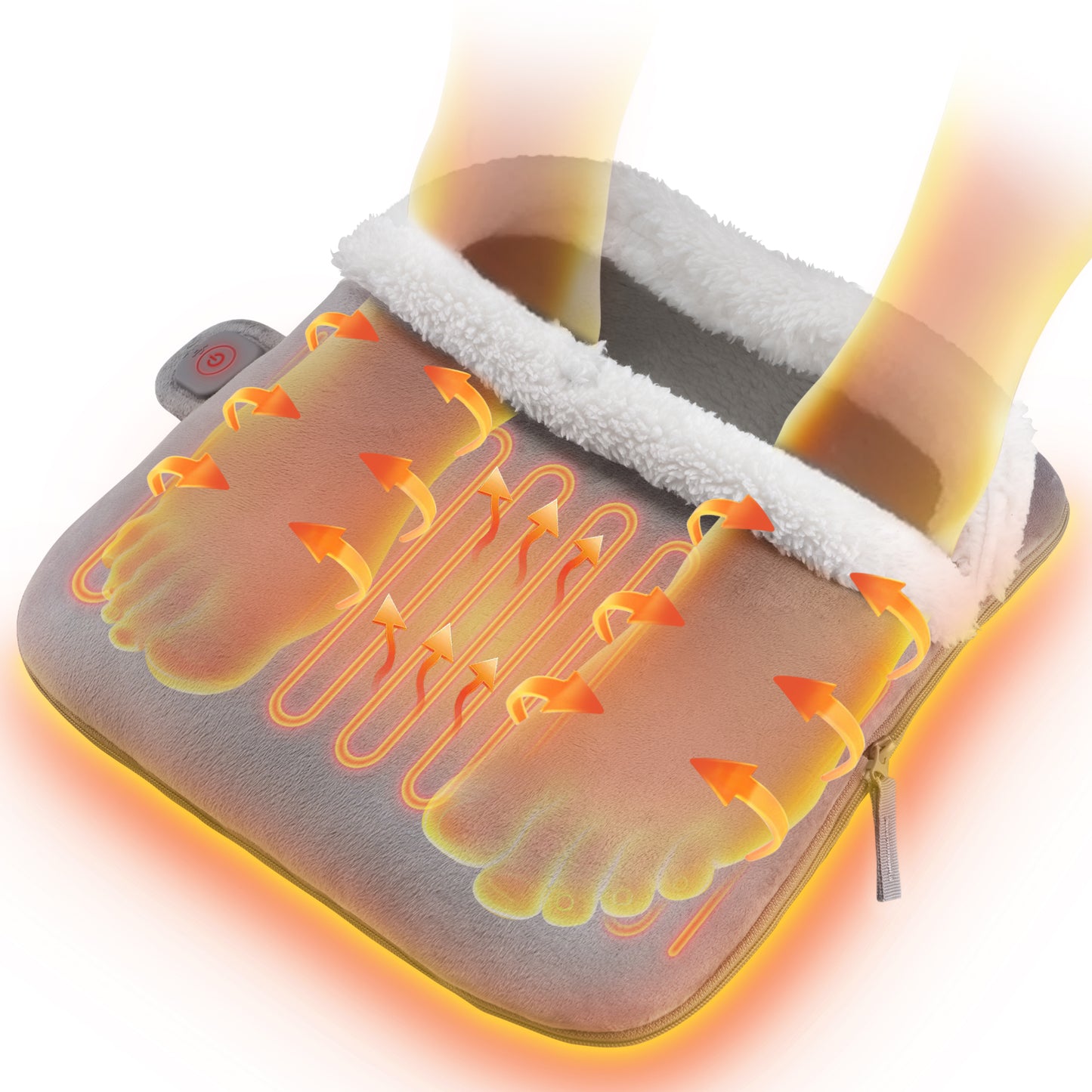 Heated Foot Warmers, Electric Heating Pad for Foot, Gray (DP)