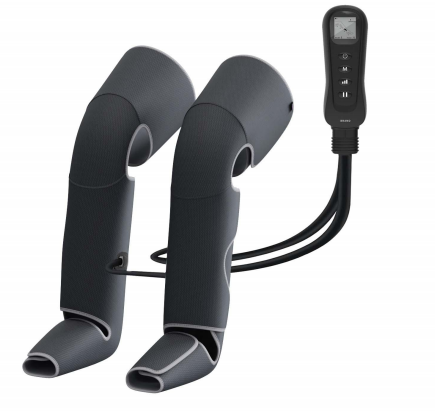 Leg Massager with Heat and Compression, Relaxation and Pain Relief, Black (DP)
