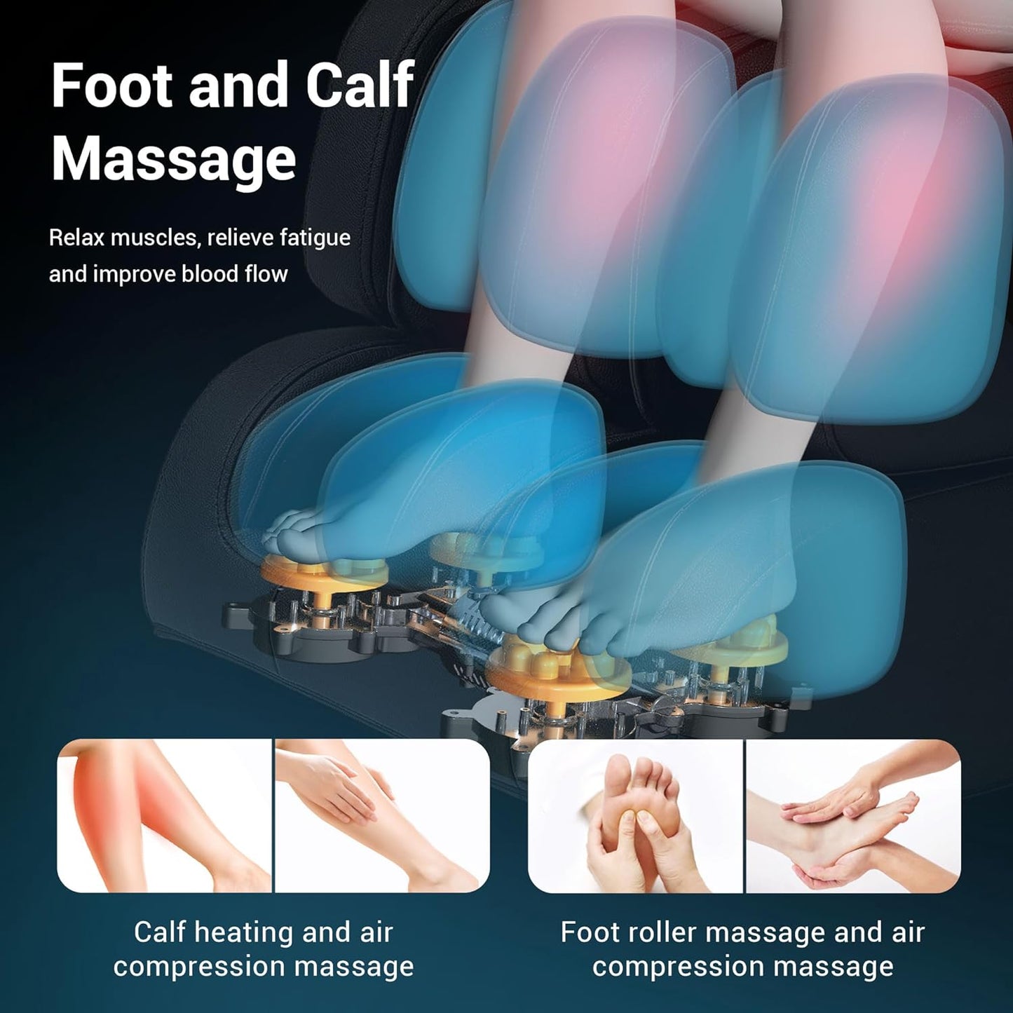 Mazzup Massage Chair, Zero Gravity Shiatsu Massage Chair Full Body and Recliner with Fully Assembled, LCD Screen, Lower Back and Calf Heating, Air Compression