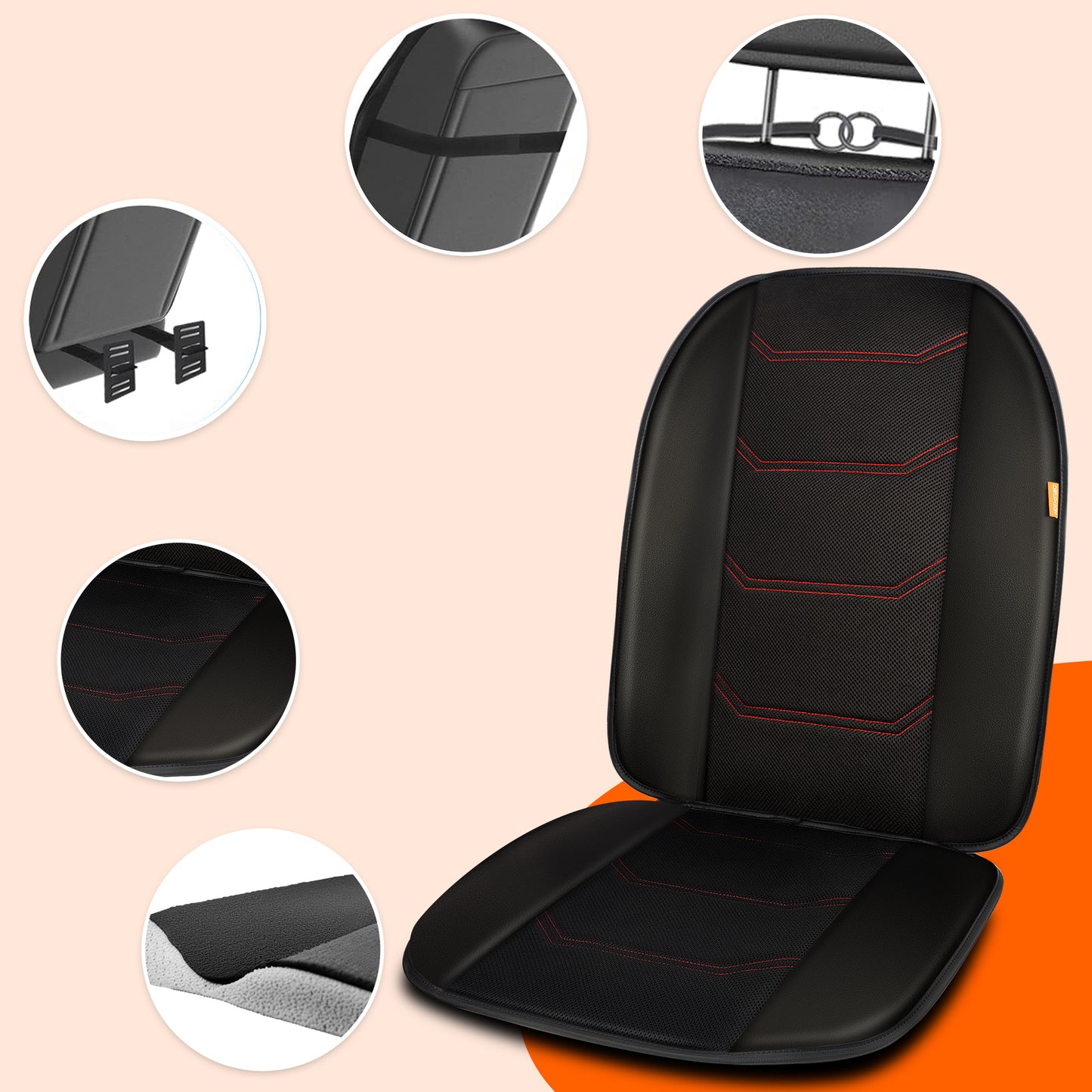 Heated Seat Cushion for Car, Enlarged Fast Heating Seat Cover, Winter Seat Warmer for Car(DP)