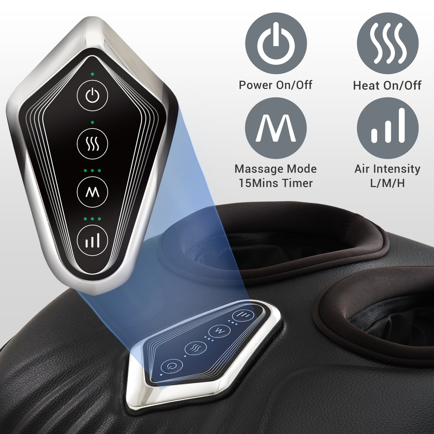 Foot Massager with Compression, Shiatsu, and Heat (DP)
