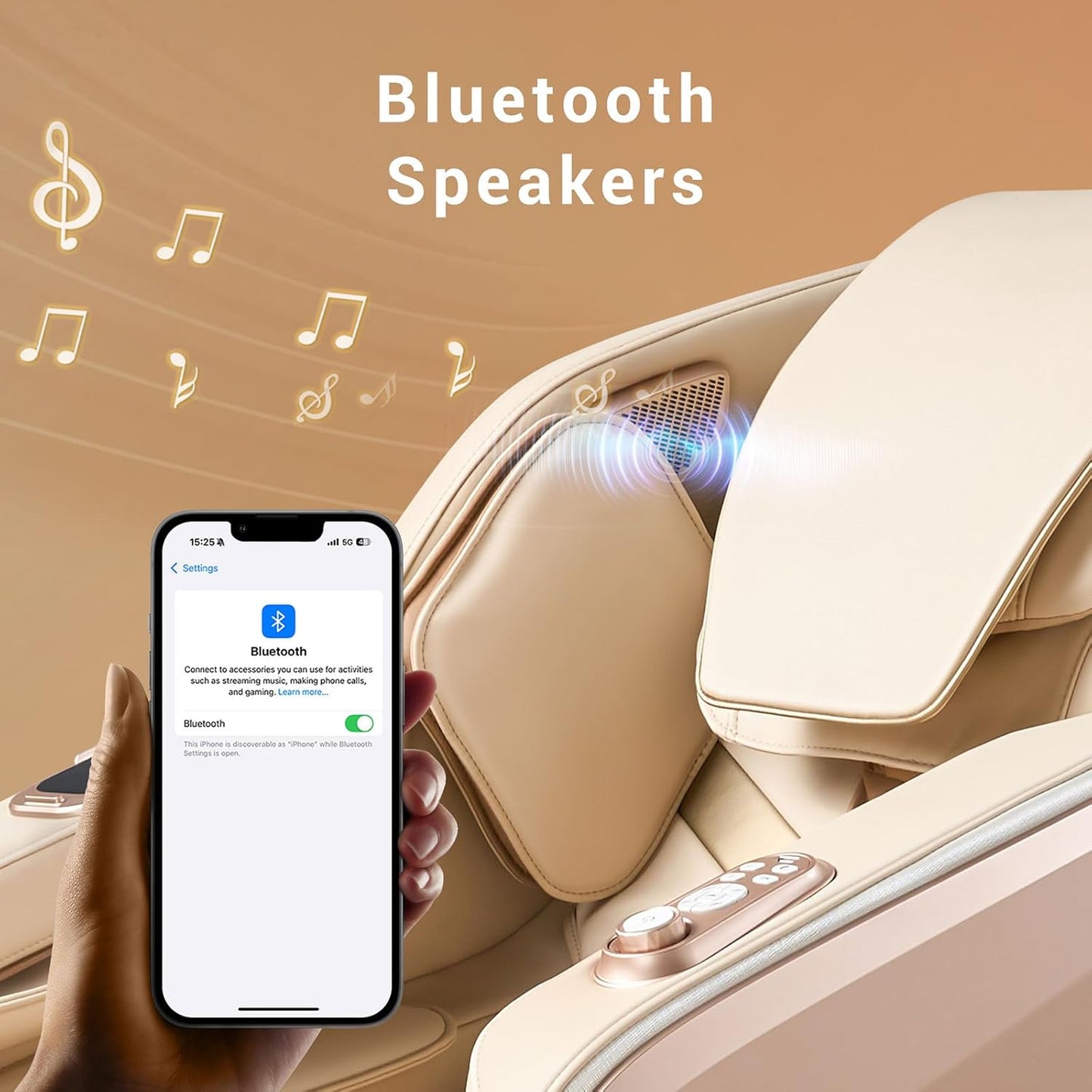 MYNTA 2025 Massage Chair, Full Body Zero Gravity SL Track Shiatsu Massage Chair with Calf Heating, Wireless Charging, White