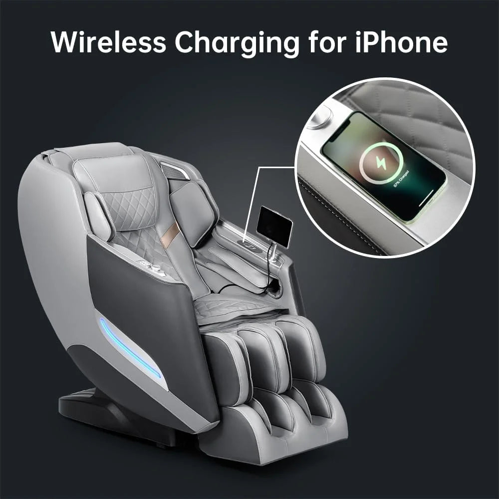 Massage Chair Full Body with Heat, Full Body Zero Gravity SL-Track Shiatsu Massage Chair,3D Massage Chair with Foot Massage, Bluetooth, Wireless Phone Charger(DP)