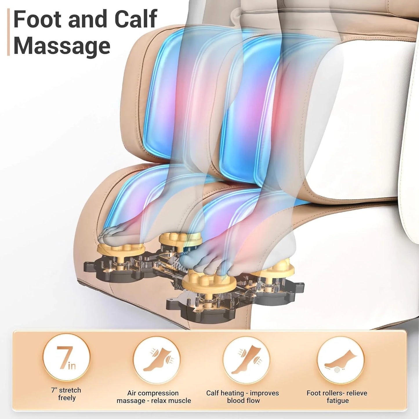 Massage Chair Full Body with Heat, Full Body Zero Gravity Shiatsu Massage Chair, Kneading Massage Chair Recliner with SL-Track, Foot Massage, Bluetooth, USB Charging Port MU313 (DP)