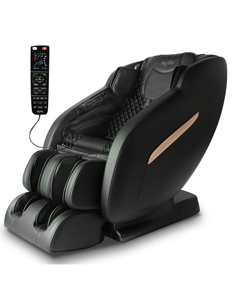 Mynta Full Body Massage Chair, SL-Track Recliner Chair with Thai Stretch, Zero Gravity,Bluetooth Speaker,Foot Rollers and Waist Heating