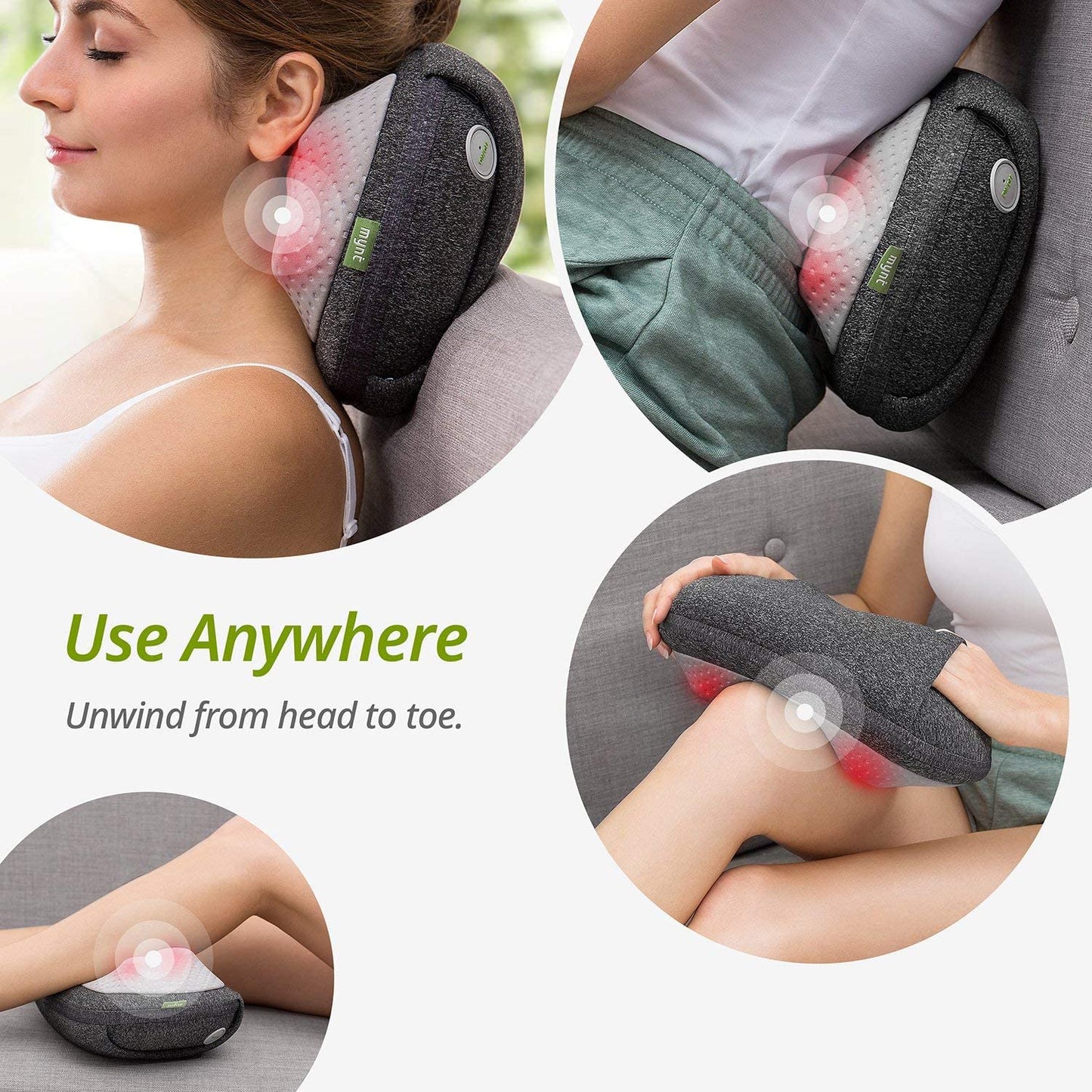 Mynt Cordless Shiatsu Neck Back Pillow