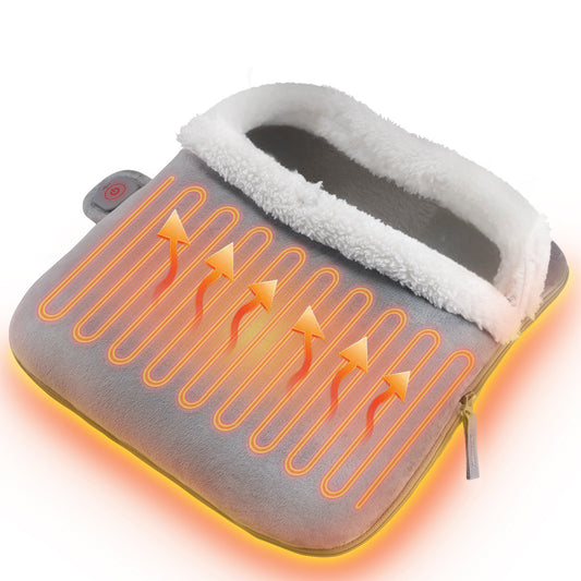 Heated Foot Warmers, Electric Heating Pad for Foot, Gray (DP)