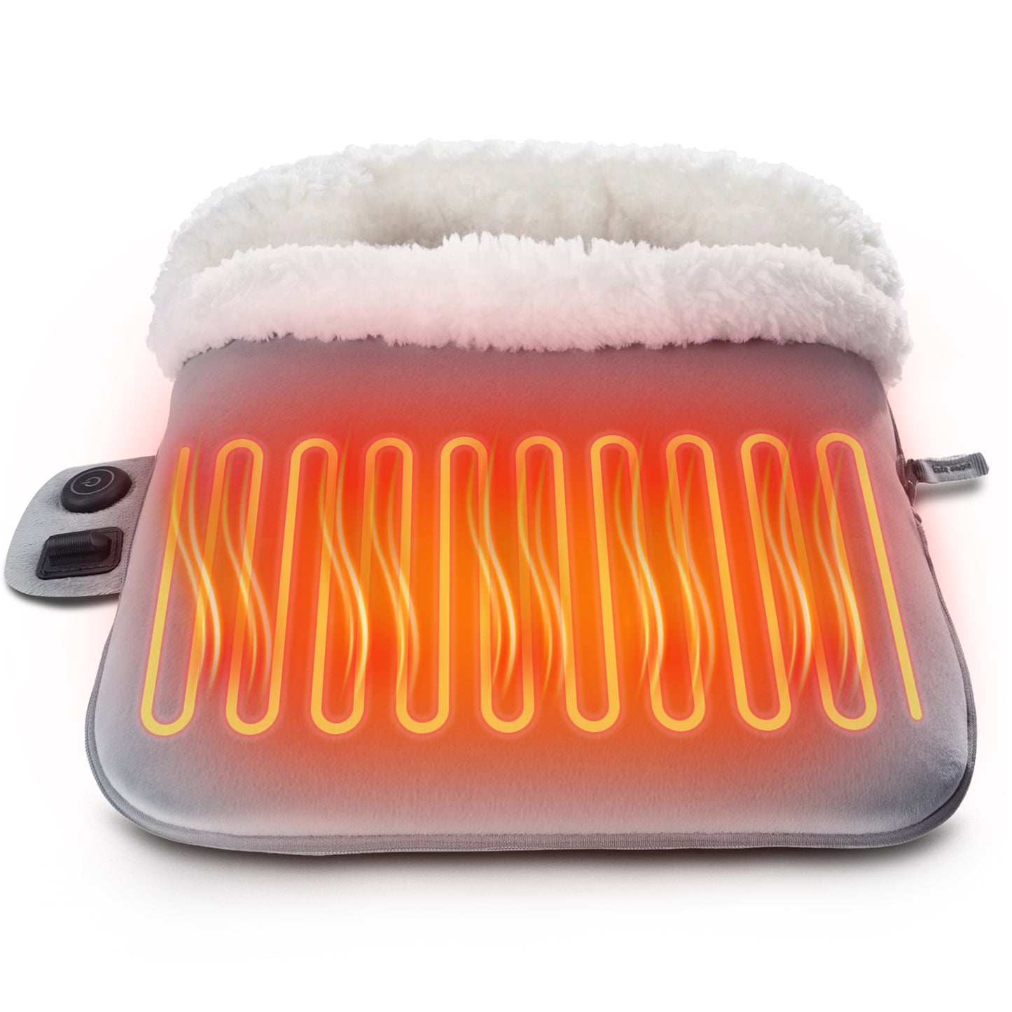 Mynt Heating Pad for Feet, Electric Heated Foot Warmers with 3 Heat Levels & Auto Shut Off, Gray