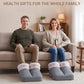 Mynt Foot Massager for Circulation, Foot Warmer with 2 Vibration & 2 Heating, Winter Gift, Gray
