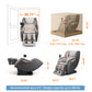 Mynta Zero Gravity Massage Chair, 170° Flexible Track with FootMassage, Gray