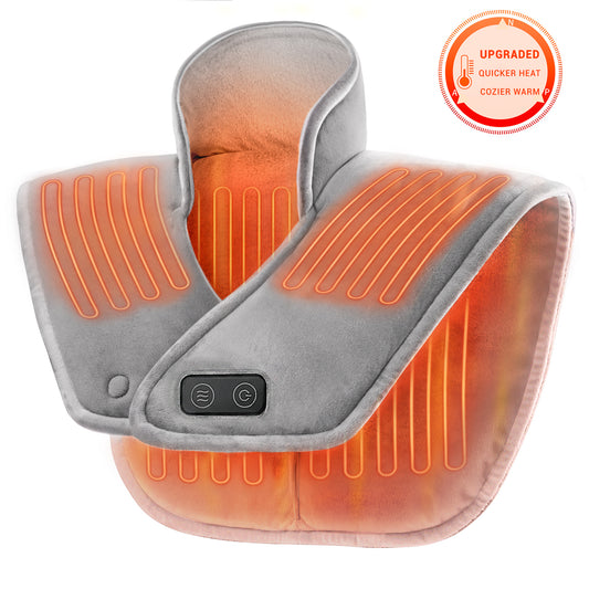 Mynt Heating Pad for Neck Shoulder Back, Weighted Shoulder Heating Pad with 3 Heating & Auto-Off, Gray(DP)