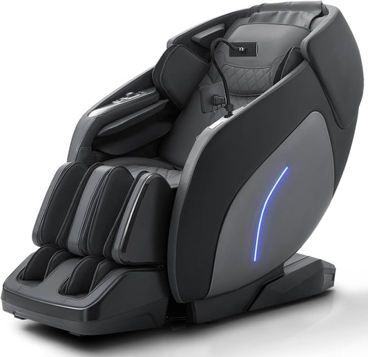 Mazzup 3D Massage Chair, Full Body Massage Chair, Zero Gravity Recliner w/Dynamic Leg Kneading System, 53.14" SL Track, Sleek Appearance, 12 Auto Modes, Wireless Charging, Bluetooth Speaker, TFT Screen