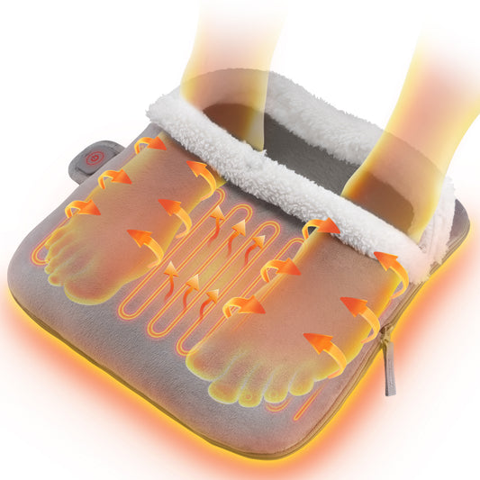 Heated Foot Warmers, Electric Heating Pad for Foot, Gray (DP)