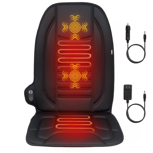 Mynt Back Massager with Heat, Vibration Massage Pad for Chair, Black（DP）