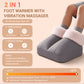 Mynt Foot Massager for Circulation, Foot Warmer with 2 Vibration & 2 Heating, Winter Gift, Gray