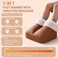 Mynt Foot Massager with Heat, Electric Foot Warmer with Vibration for Women & Men, Brown