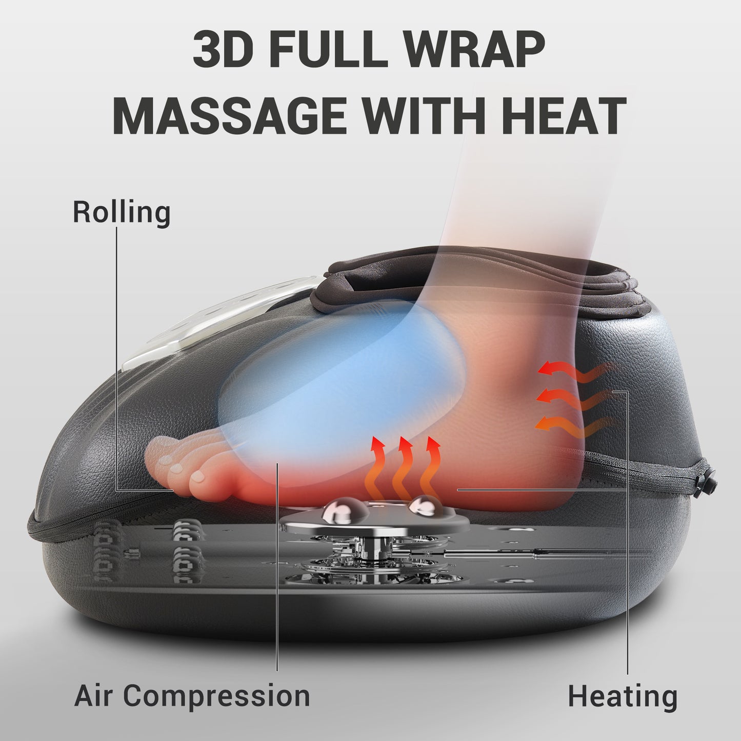 Foot Massager with Compression, Shiatsu, and Heat (DP)