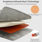 Mynt Graphene Heated Scarf, Heating Pad for Neck, Fast Heating Portable Neck Warmer with 3 Heat Levels, Winter Gift for Men/Women, Gray (DP)