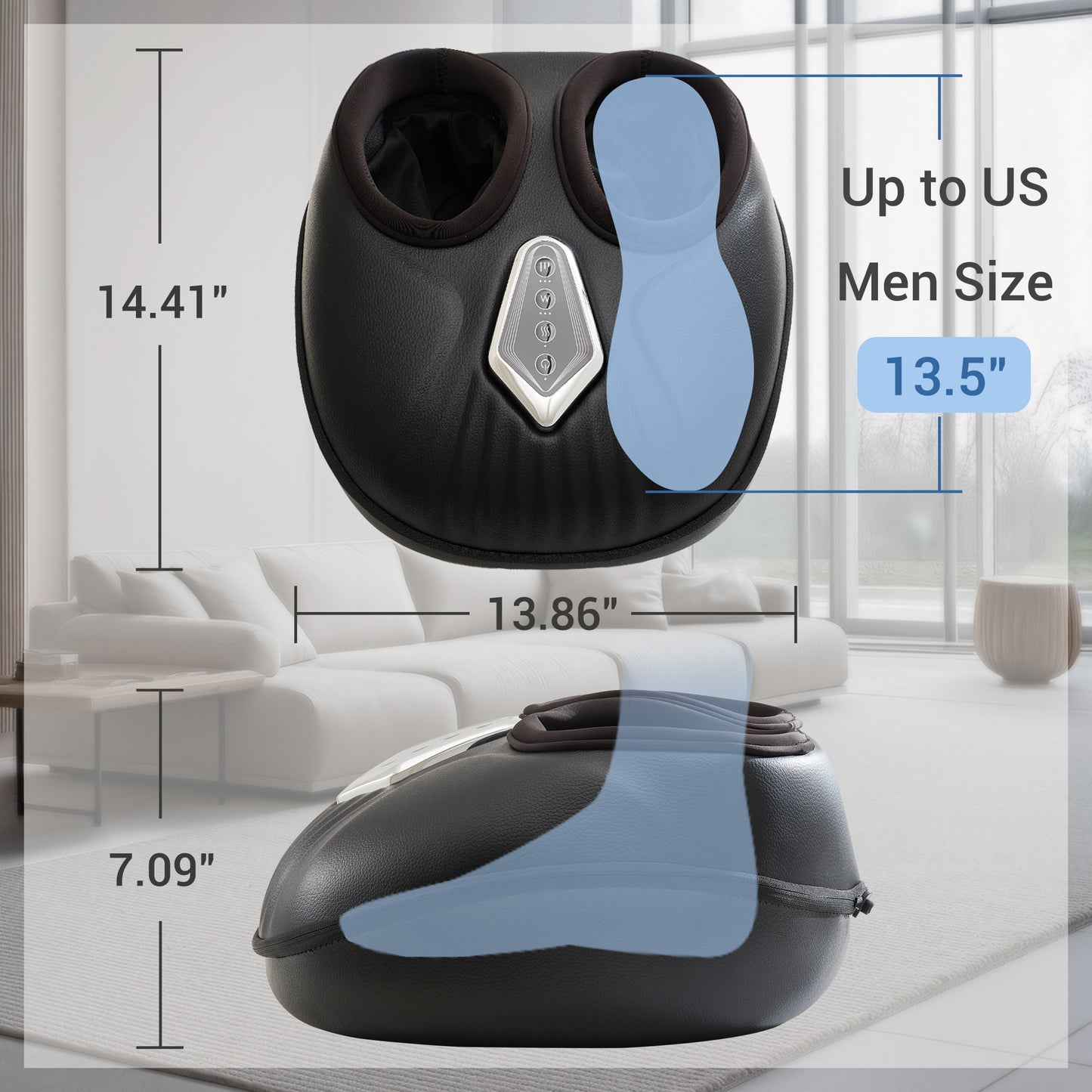 Foot Massager with Compression, Shiatsu, and Heat (DP)