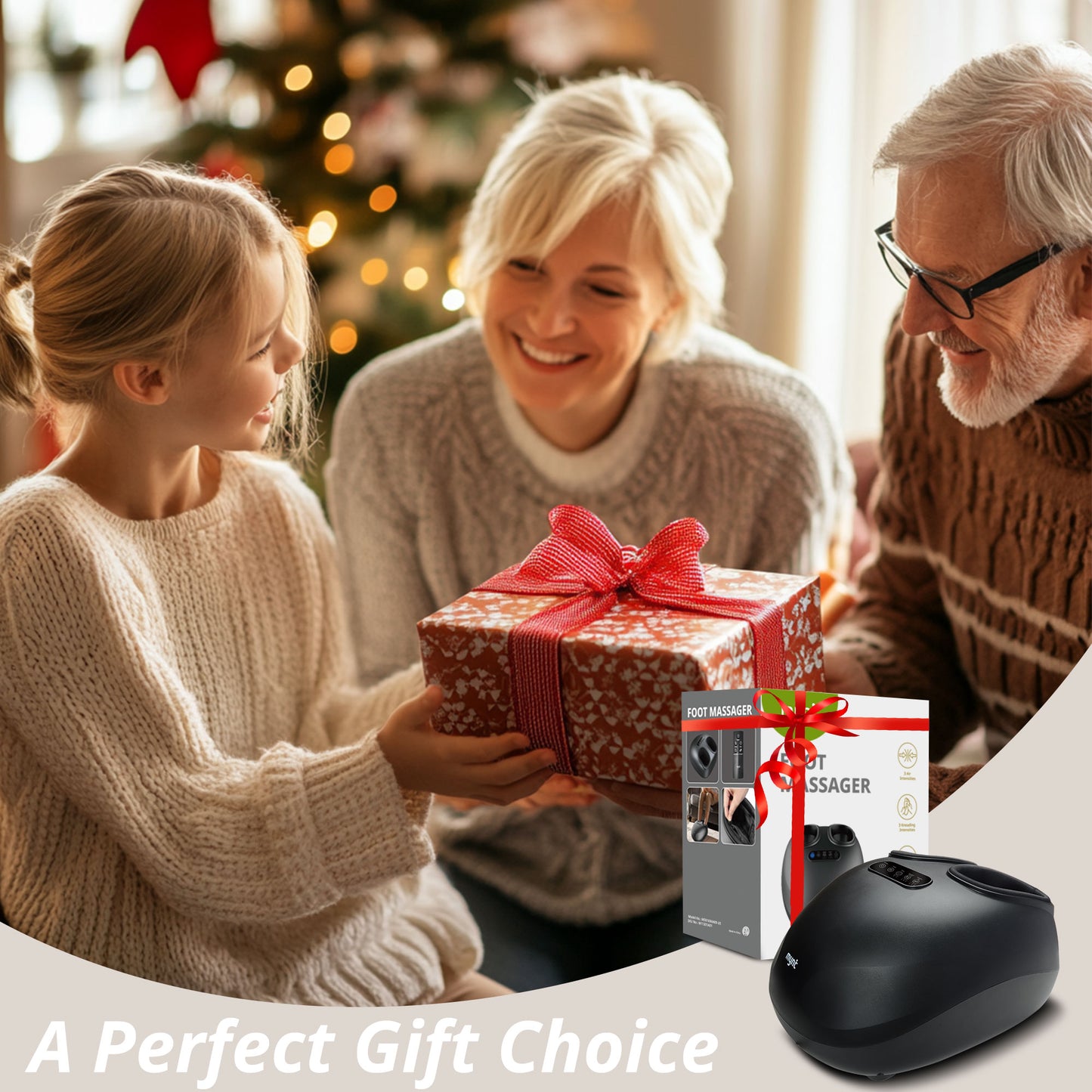 MYNT Shiatsu Foot Massager, Fits Up to Men Size 14, Kneading & Rolling, Air Compression, Wireless Remote, Black（DP)