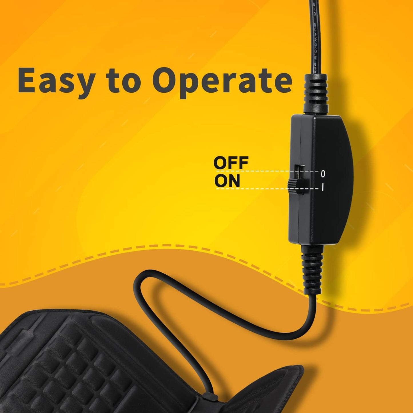 Mynt Car Seat Heater, Portable Seat Cushion 12V Universal Fit for All Vehicles（DP)