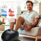 MYNT Shiatsu Foot Massager, Fits Up to Men Size 14, Kneading & Rolling, Air Compression, Wireless Remote, Black（DP)