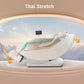 MYNTA 2025 Massage Chair, Full Body Zero Gravity SL Track Shiatsu Massage Chair with Calf Heating, Wireless Charging, White