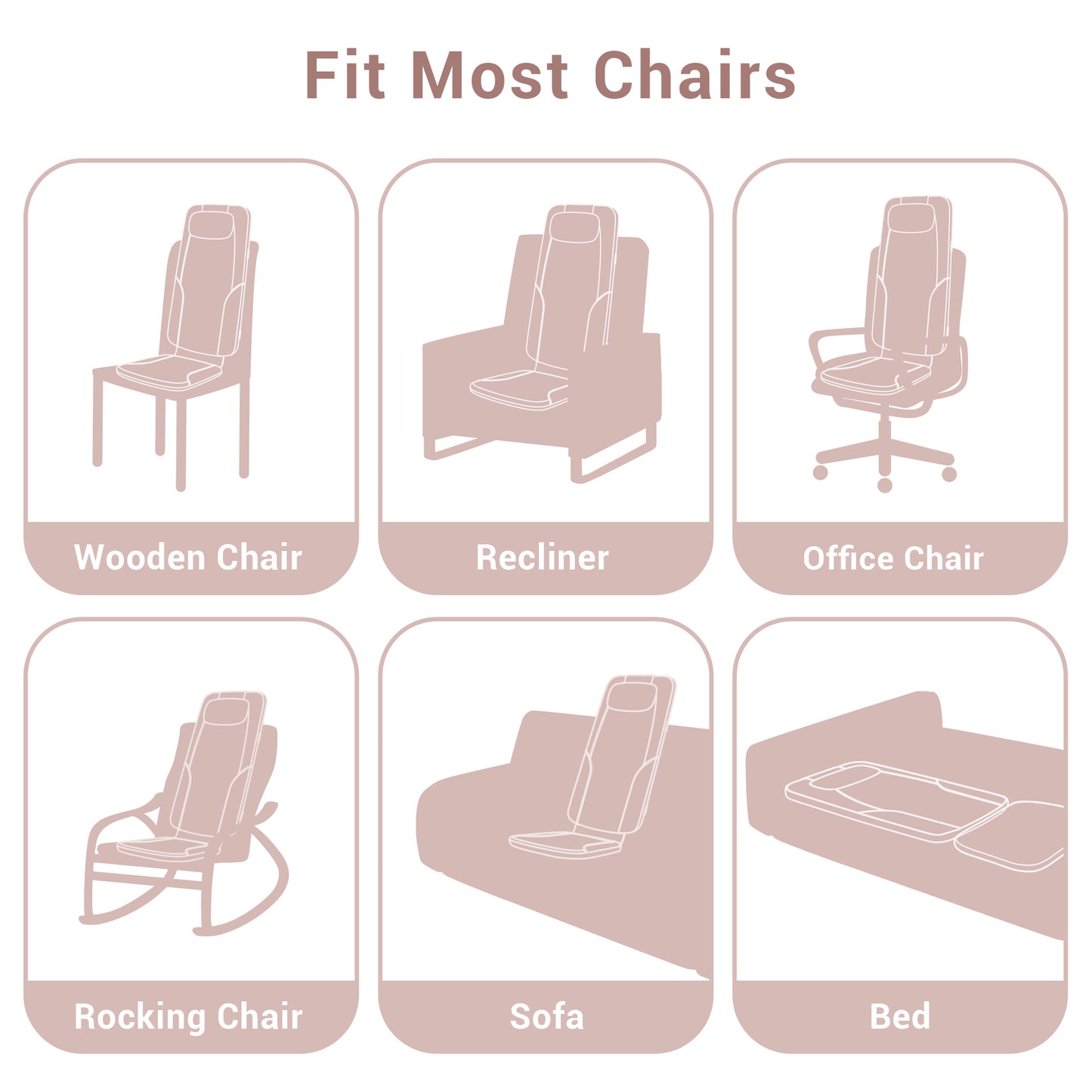 Mynt Back Massager with Heat, Foldable Shiatsu Seat Massage Cushion for Home/Office, Brown (DP)
