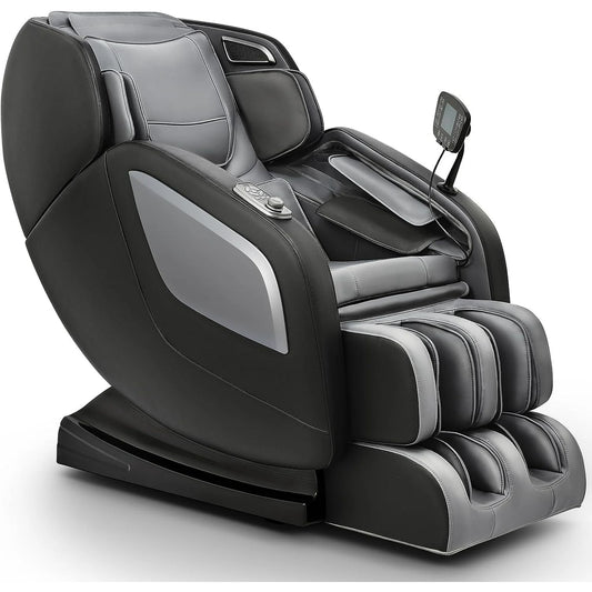 Mazzup Full Body Zero Gravity Shiatsu Massage Chair with Fully Assembled, LCD Screen, Shortcut Keys, USB Charging Port, Heat, Ideal Gift for Loved Ones, Parents, Balck (DP)