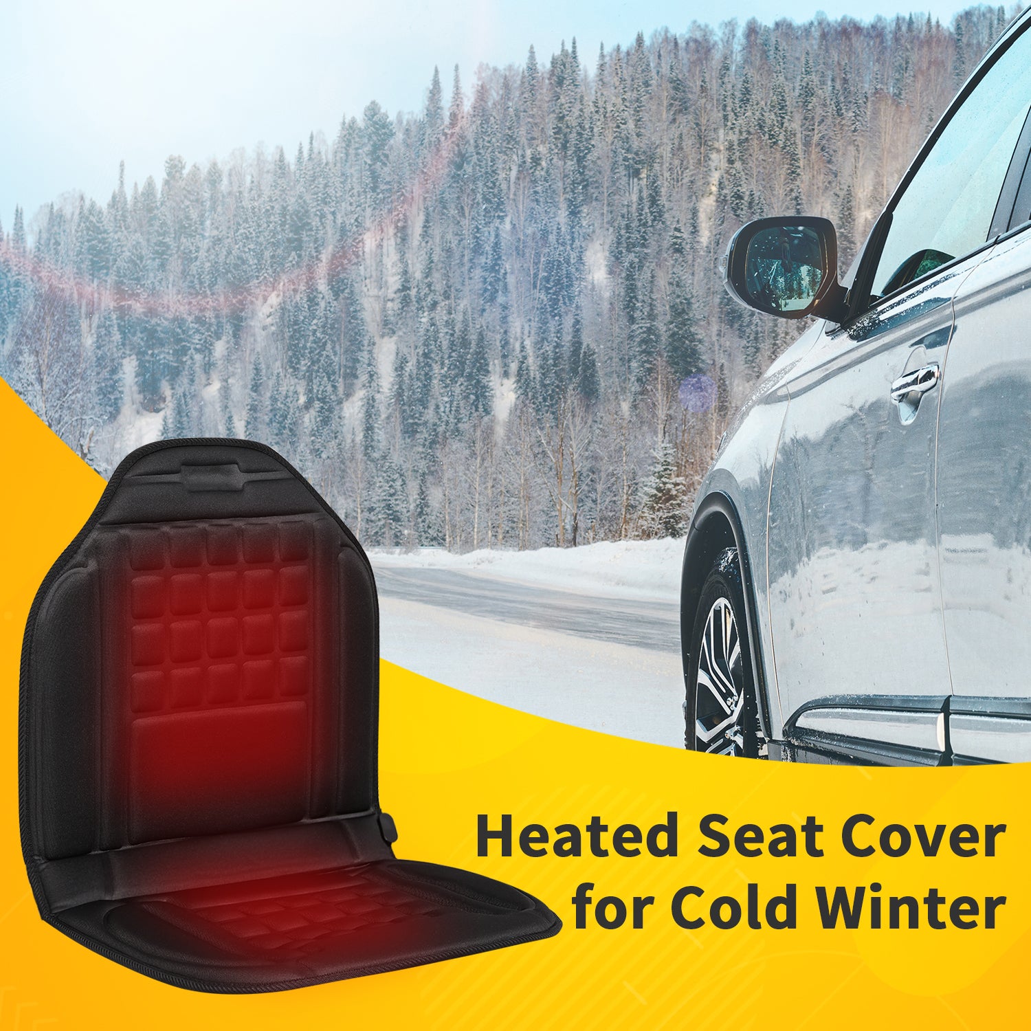 Seat Cushion with Heat:Winter Heated Seat Cover with Fast Heating On T –  HelloMynt