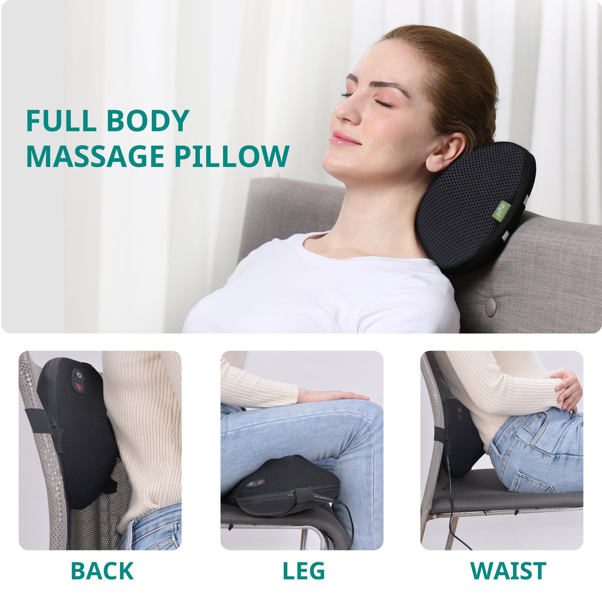Neck Massager Neck, Shoulder, Waist, Leg, Relax Massager Shiatsu: Electric  Charging Massage Cushion Pillow - 3D Deep Tissue Massage - Suitable For  Relaxing At Home, Office, Travel, Great Christmas Gift