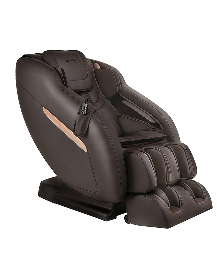 Mynta Full Body Massage Chair, SL-Track Recliner Chair with Body Scan,Thai Stretch, Zero Gravity,Bluetooth Speaker,Foot Rollers and Waist Heating