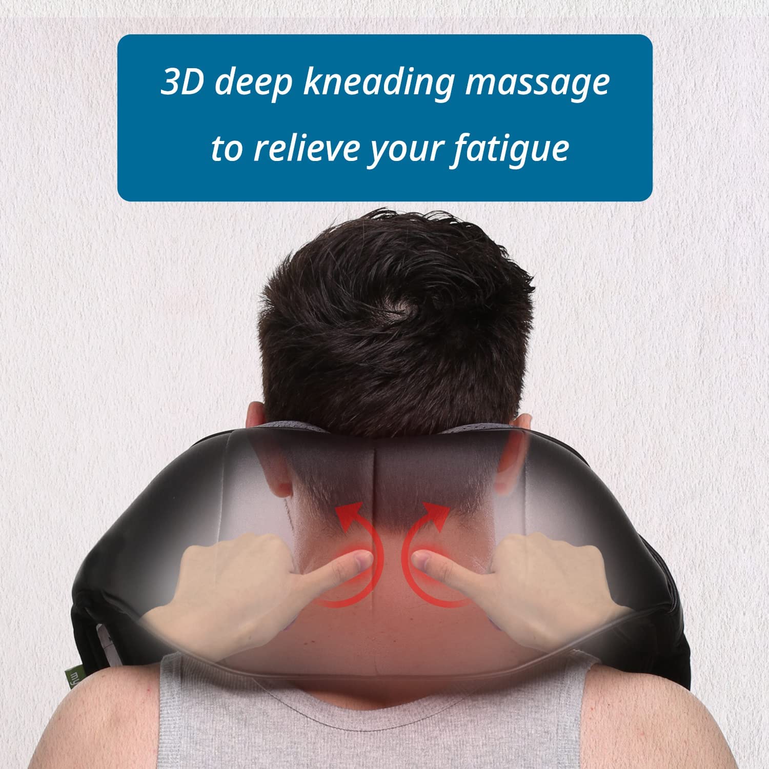 Neck Massager with Heat,Deep Kneading Back Massager,3D Massage for