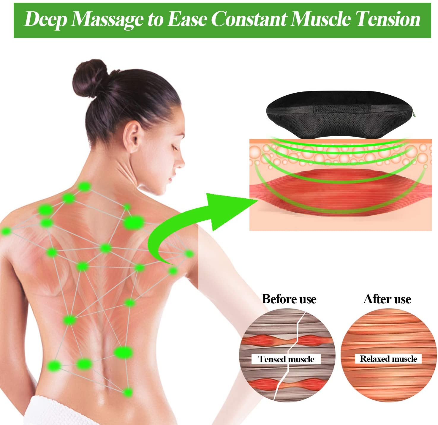 Mynt Cordless Neck and Back Massager with Heat - 3D Deep Kneading Shiatsu  Massage Pillow, Rechargeab…See more Mynt Cordless Neck and Back Massager