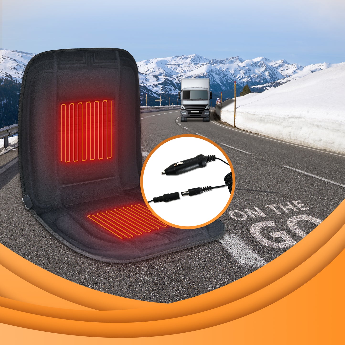 Wide Heated Seat Cover with Fast Heating for Car in the Winter